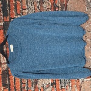 Perfect Peach M Teal Pullover Sweater